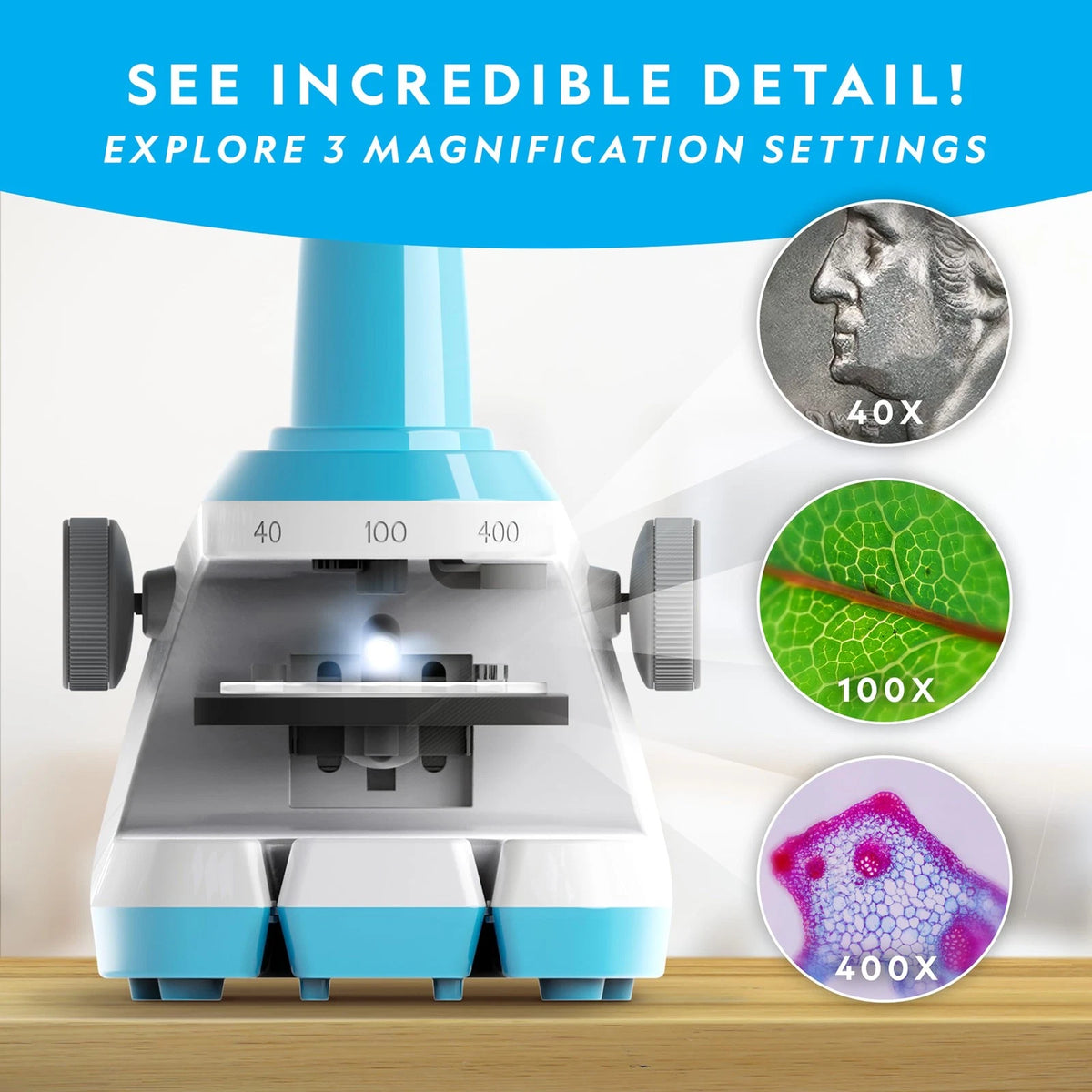 NATIONAL GEOGRAPHIC Microscope for Kids - Science Kit with an Multicolor