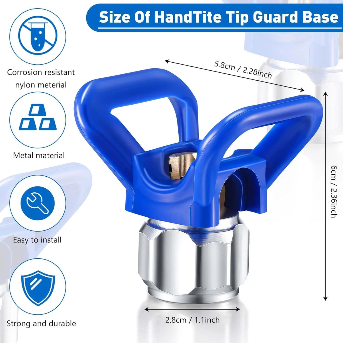 3 Pieces Spray Tips Airless Paint Gun Sprayer Tip 211 and 311, Blue