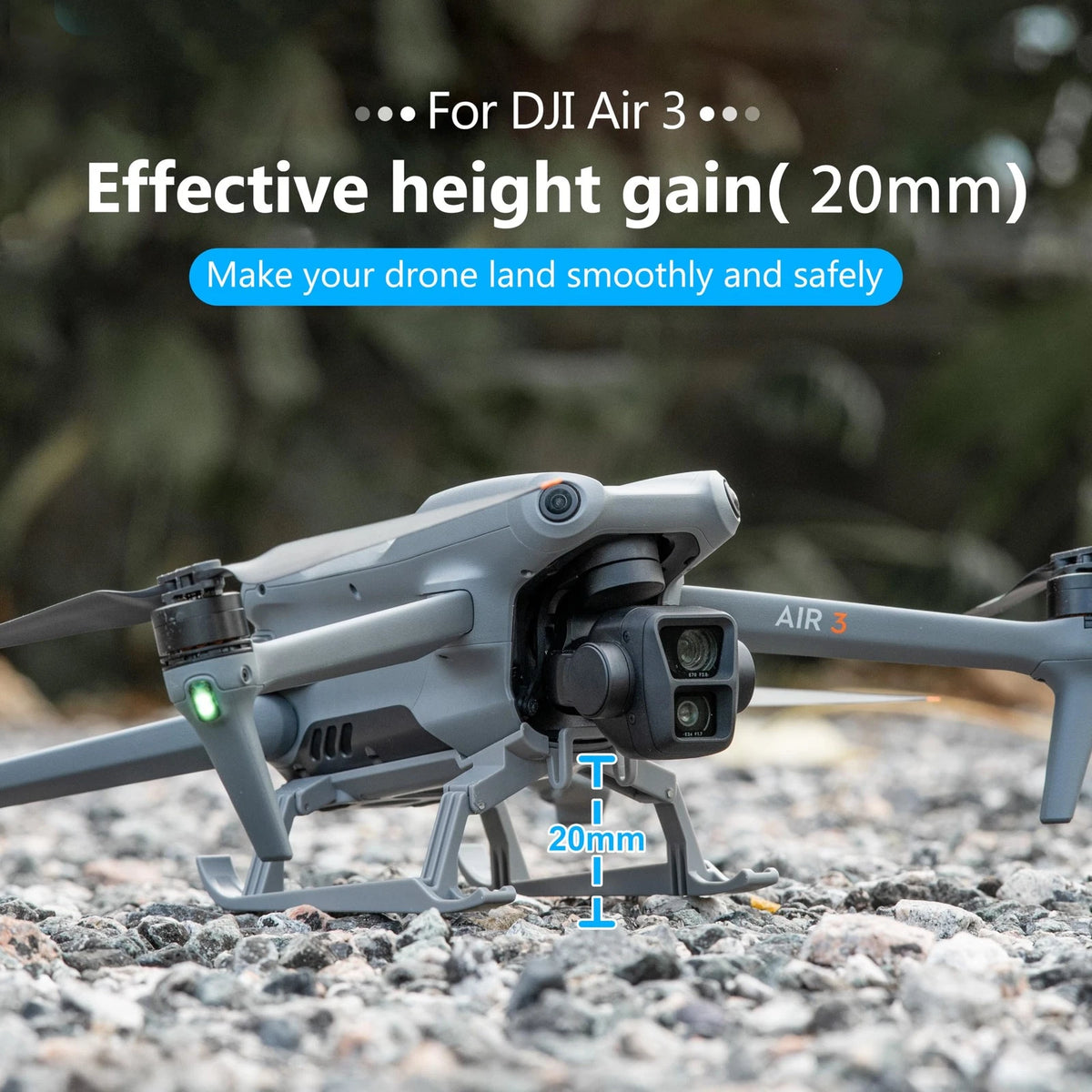 STARTRC PHOTO Landing Gear for DJI Air 3/3S Accessories, Foldable Gray