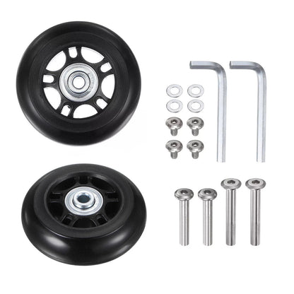 70x24mm Luggage Replacement Wheels Kits Repair Parts With Easy installation