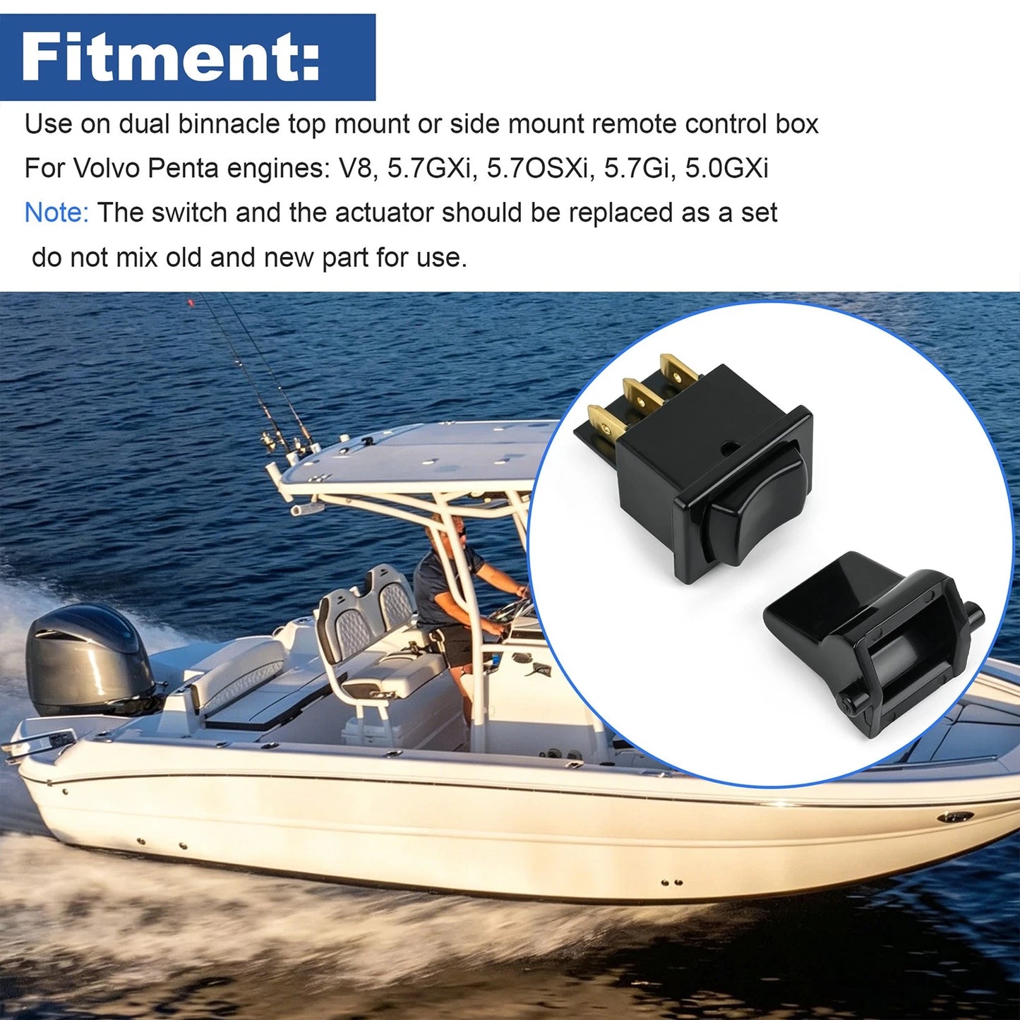 Throttle Tilt & Trim Switch For Volvo Penta Stern Drive 3856844 3856839