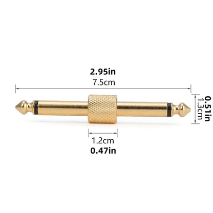 5PCS 6.35 Male to Male Gold Plated audio adapter Support Versatile Usage