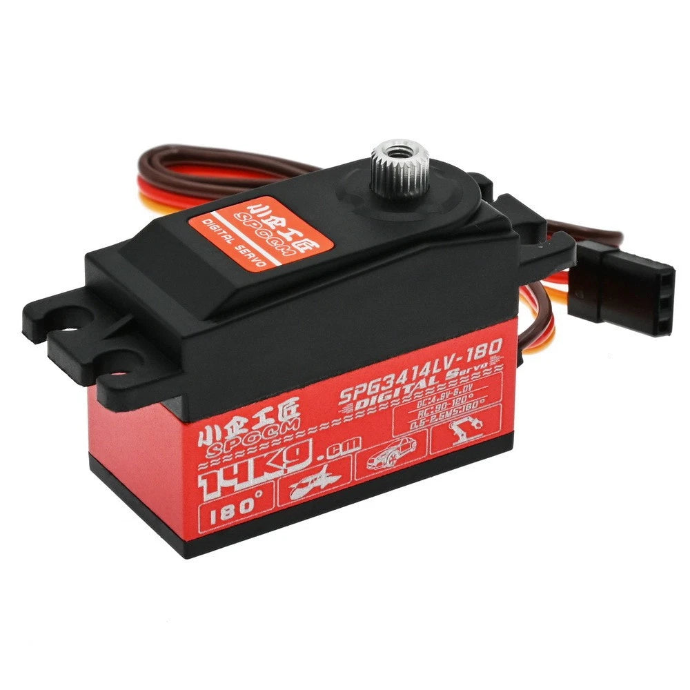 14KG Core Motor RC Car SPG3414LV-180 Gear Digital Servo For 1/10 RC On-Road Car