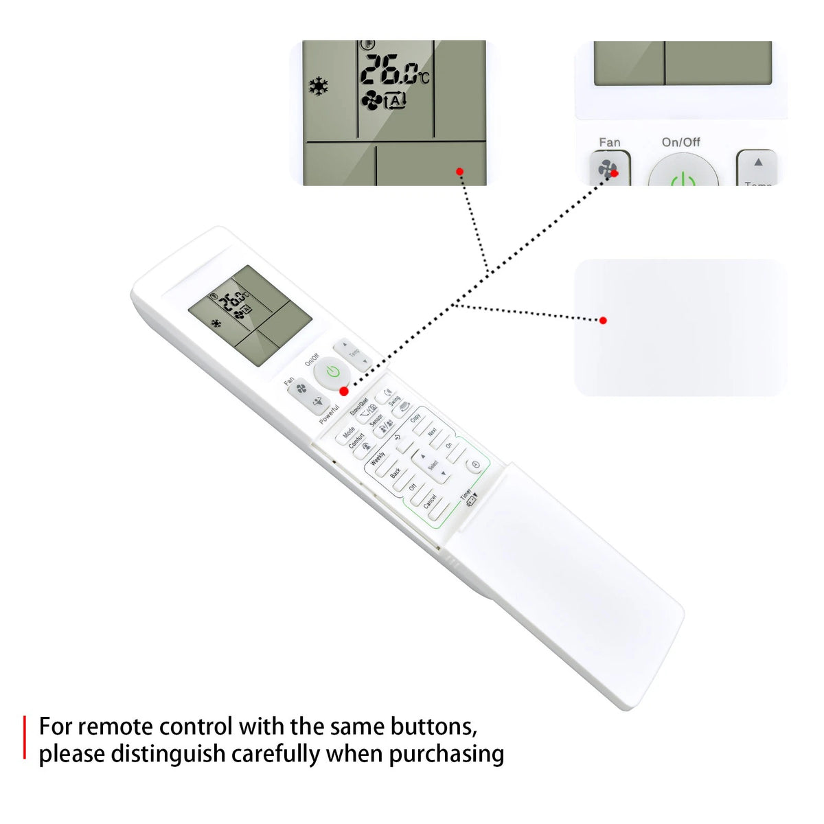 ARC466A26 4016013 Remote Control For DAIKIN Air Conditioner FTXM20QAVMA