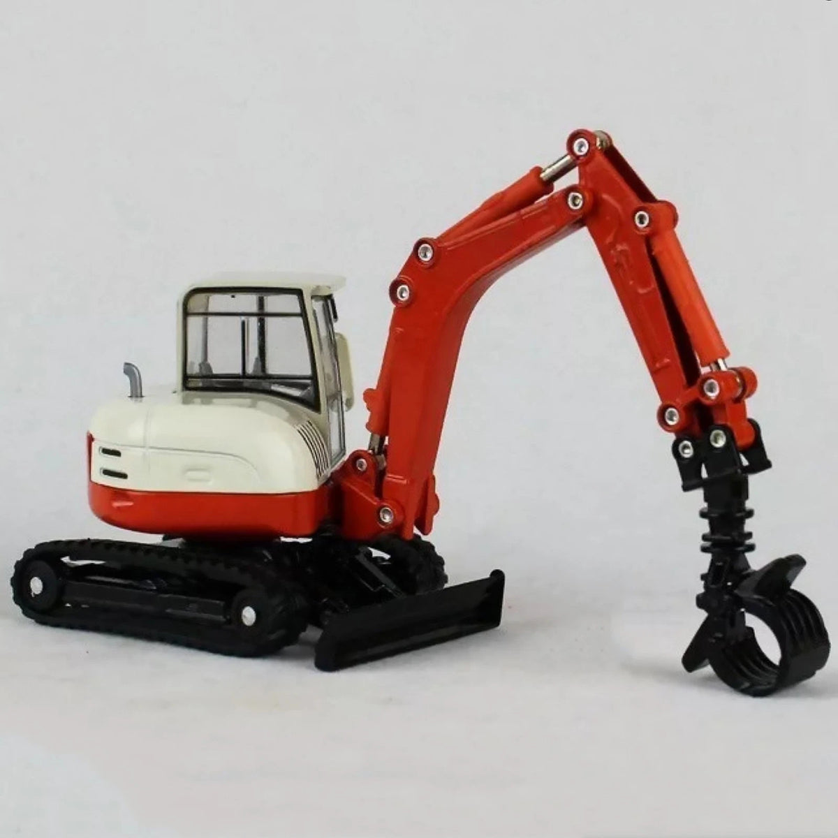 High Simulation 17cm Alloy 1/50 Tracked Wood Grabbers Construction Vehicle Model