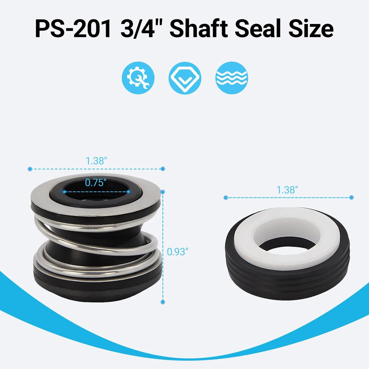 O-Ring Repair Rebuild Kit 79 Fit for StaRite Max-E-Pro Pool Pump – Black