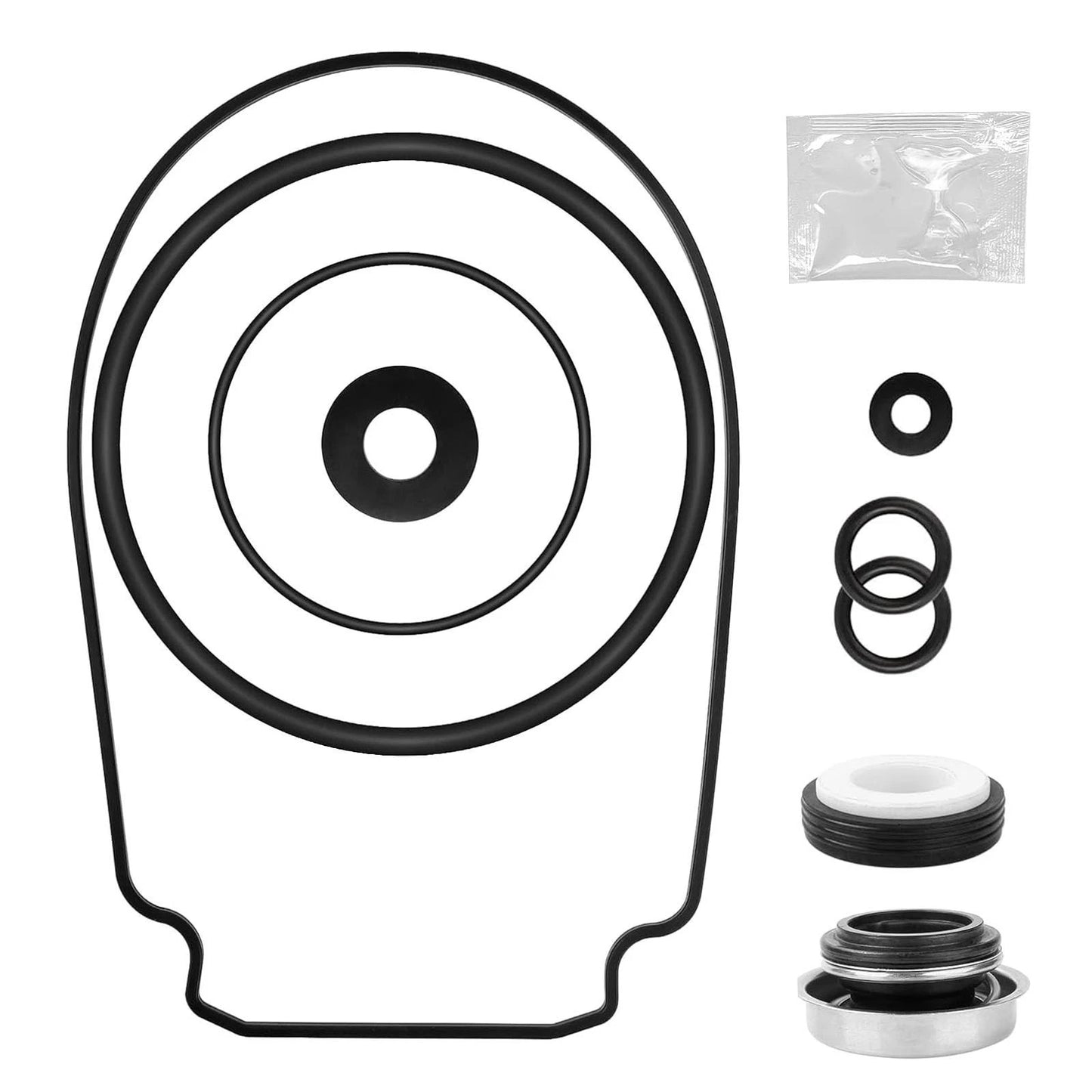 Seal Gasket Repair Kit Replacement for Pentair WhisperFlo 1 PCS, black