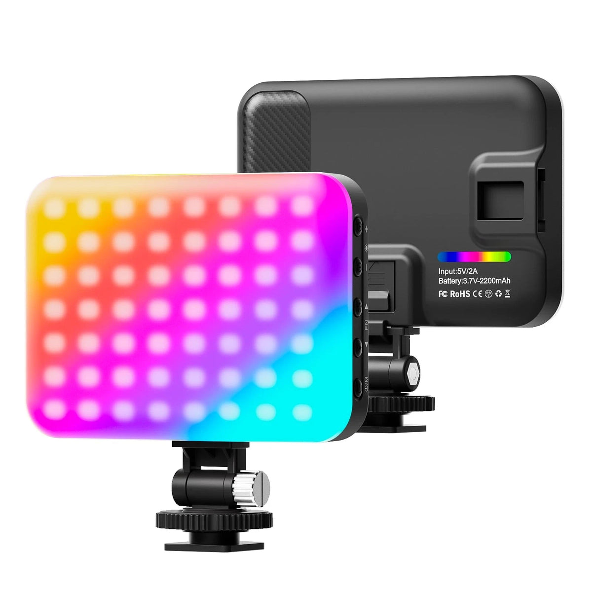 Hagibis RGB Camera Light,360°Full Color Portable Video Light LED RGB-Black