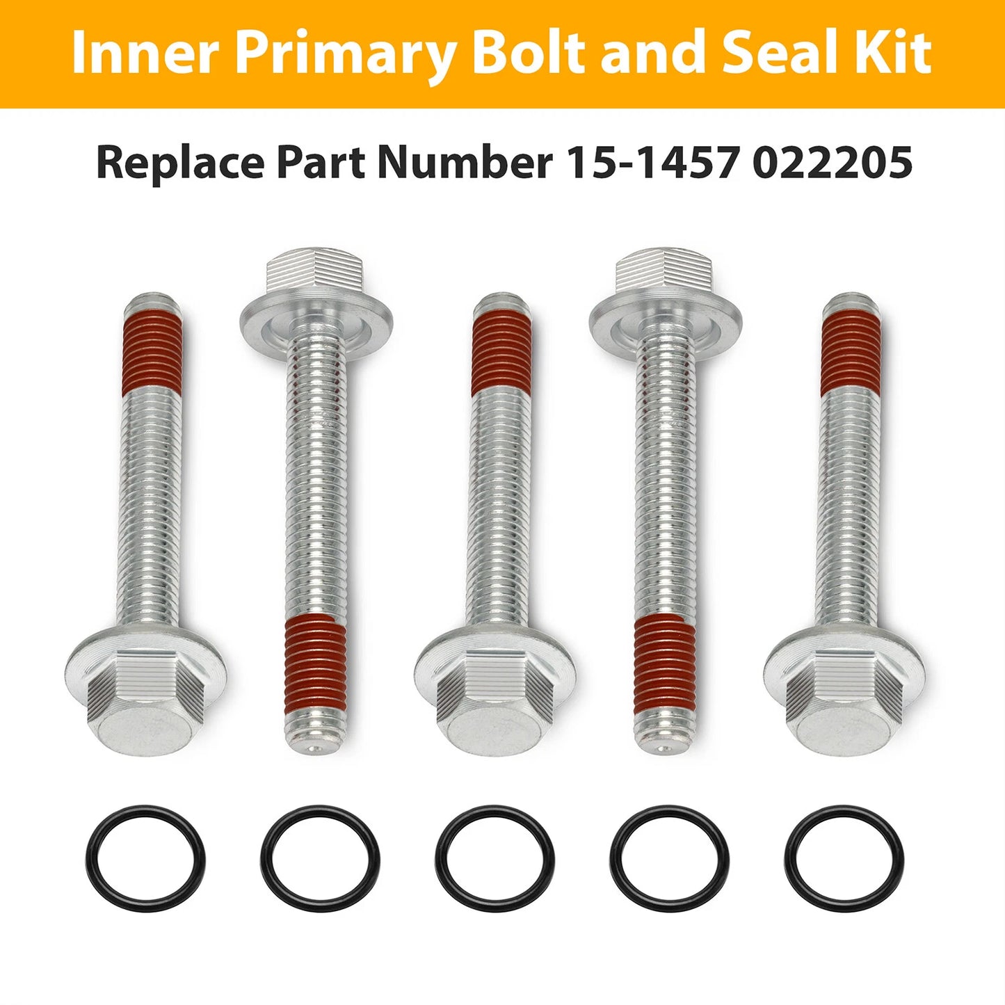 Inner Primary Bolt and Seal Kit fits Harley-Davidson 15-1457