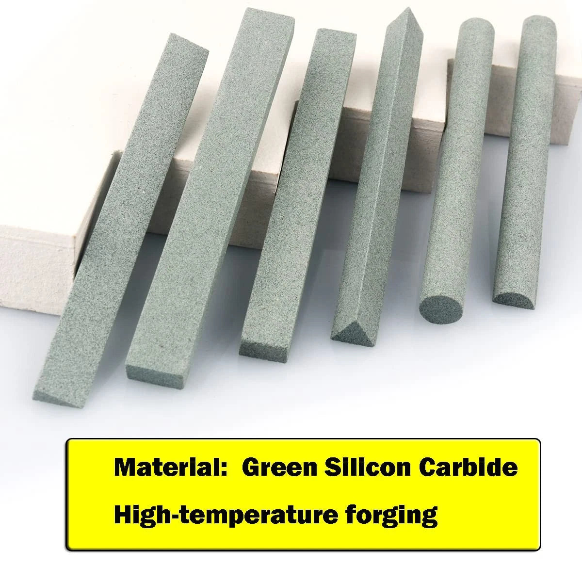 CBRIGHT Sharpening Stone Set,6pcs 180# green carbon whetstone-short, Green