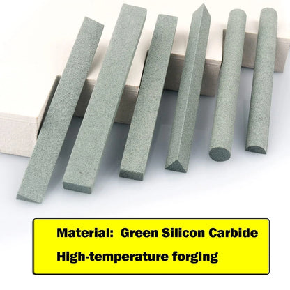 CBRIGHT Sharpening Stone Set,6pcs 180# green carbon whetstone-short, Green
