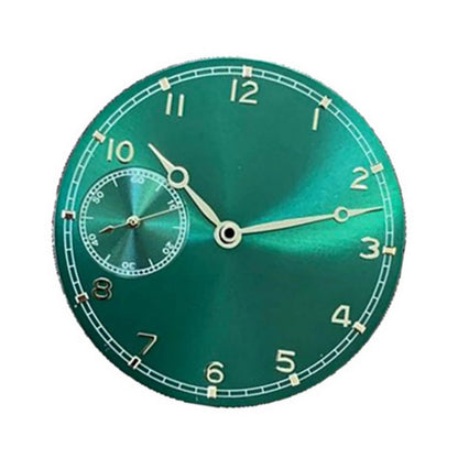 Thin Green Face 37mm Watch Dial With Hands for ETA 6497 ST3600 Movement Parts a