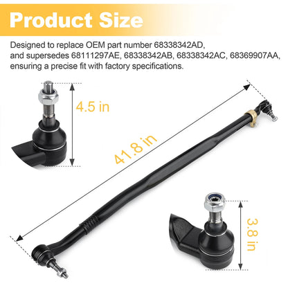 Heavy Duty Steering Drag Link For 2013–2025 Ram 2500 & Ram 3500 Four-Wheel Drive