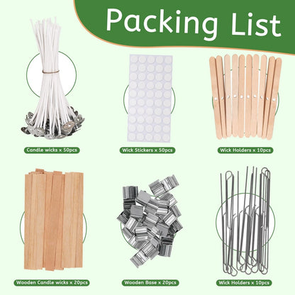 BlingFun Candle Making Supplies Kit - Natural Cotton & Pack of 6, Beige