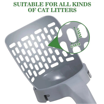 Cat Litter Scoop With 1 Bag Rolls (15Bags) , Integrated Detachable Shovel
