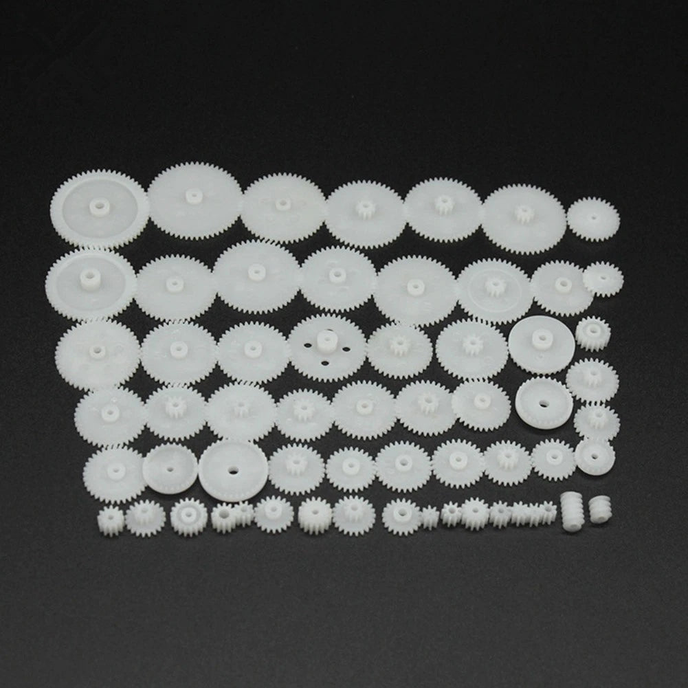 58Pack Different Size Plastic Gear Modulus 0.5 Assortment RC Car Robot Toy Motor