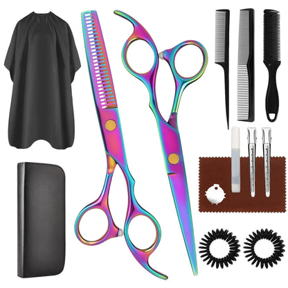 Hair Cutting Scissors Set, Professional Haircut Kit with Cutting...