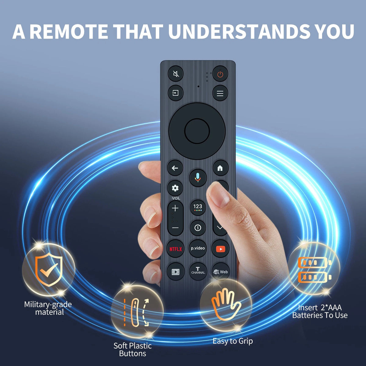 RC813A FMB1 Bluetooth Voice Remote Control For TCL Smart TV