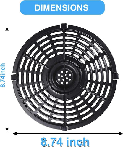 Air Fryer Grill Pan for Power XL 5QT fryer, 8.7'' Round Non-Stick...