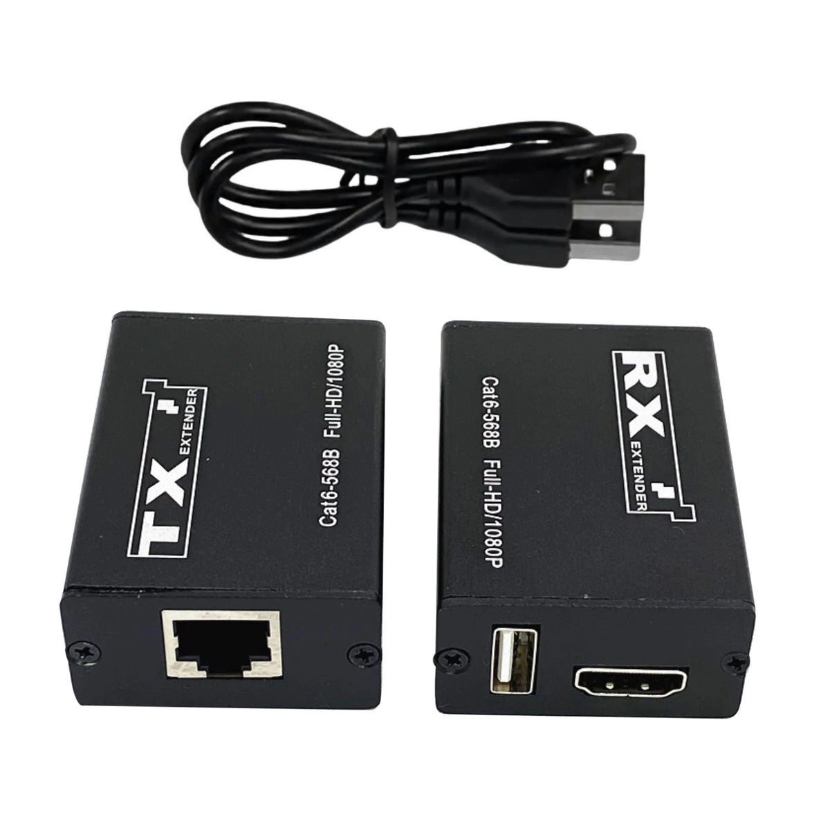 1080P HDMI Extender with USB KVM Over CAT6 for Classroom Education Systems Black