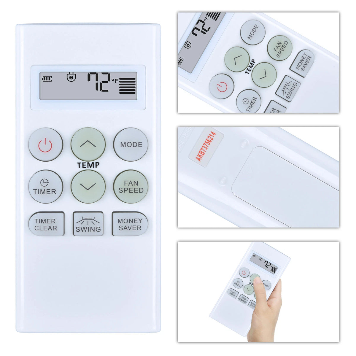 AKB73756214 Remote Control For Friedrich Air Conditioner AKB73756218