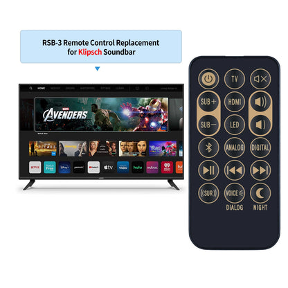 RSB-3 For Klipsch Sound Bar Speaker Remote Control RSB-6 RSB8 RSB-8