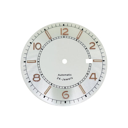 36.5mm Watch Dial w/ Green Luminous For NH35 Movement Watch Repair Parts hh