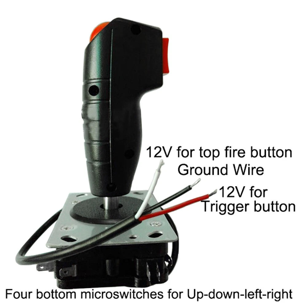 Arcade Game Cabinet Flight Joystick Trigger w/ 2-Pin Microswitch NO Vibration