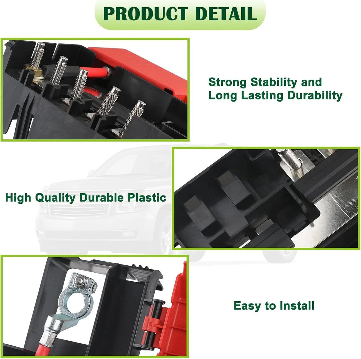 Battery Distribution Fuse Block Compatible with 2015-2020 Chevrolet Black