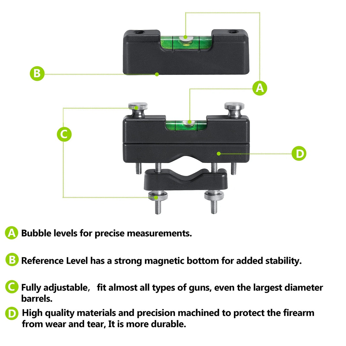 Pridefend Bubble Level, Scope Mounting Kit, Precision Level Black