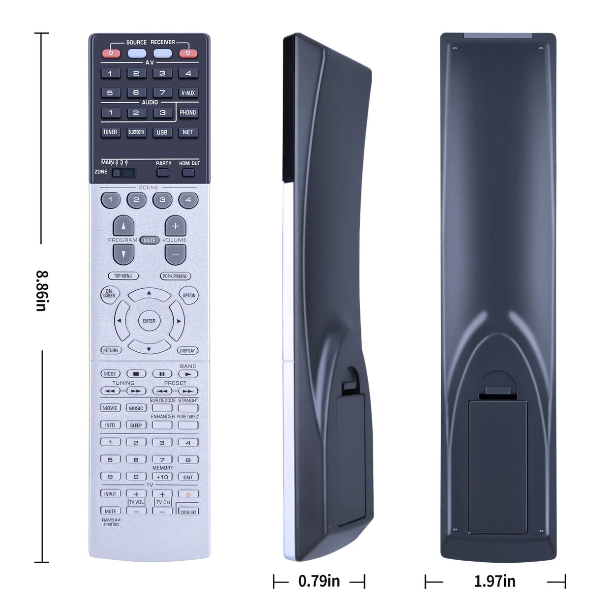 for Yamaha AV Receiver Remote Control RAV544 RX-A2050 RX-A2060 RX-A3050 RX-A3060