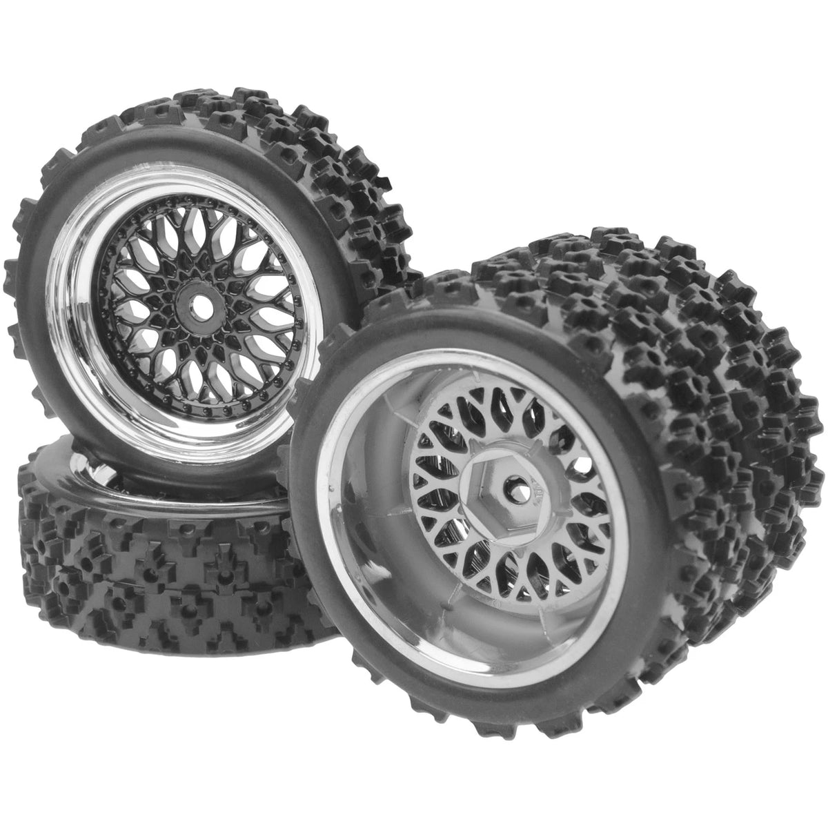 ShareGoo RC 1/10 On Road Tires & Wheel 12mm Hex Plastics Scale, Od 72mm
