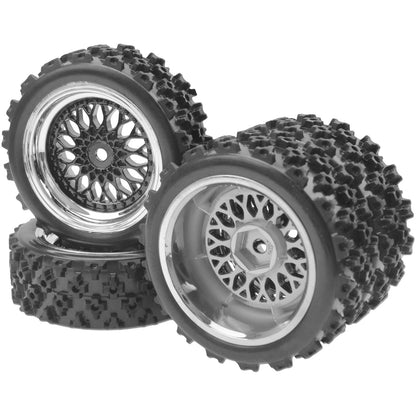 ShareGoo RC 1/10 On Road Tires & Wheel 12mm Hex Plastics Scale, Od 72mm