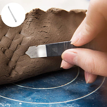 Pottery Clay Shaping Knives,Stainless Steel Tools silvery