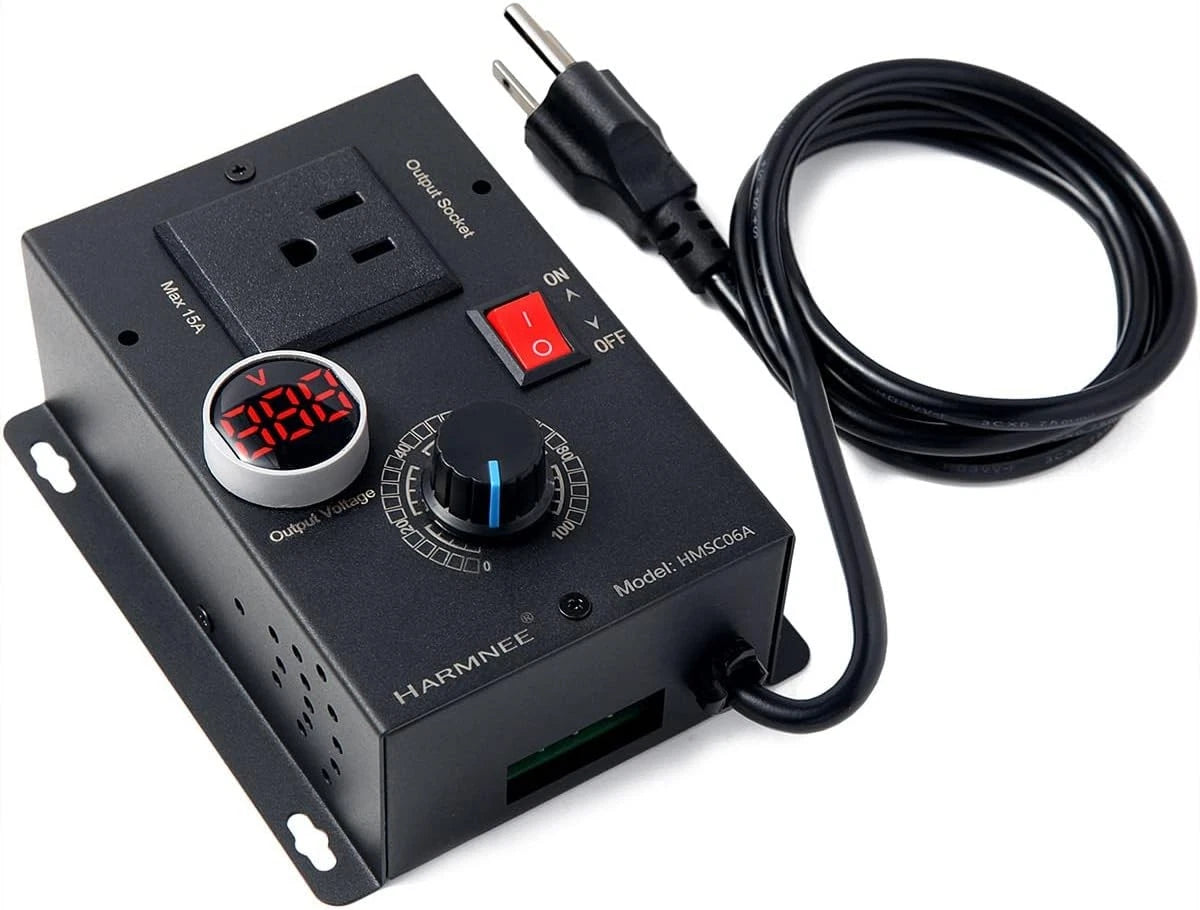 AC Motor Speed Controller 110-120V / 10A Rated / 15A Max, Electronic Black