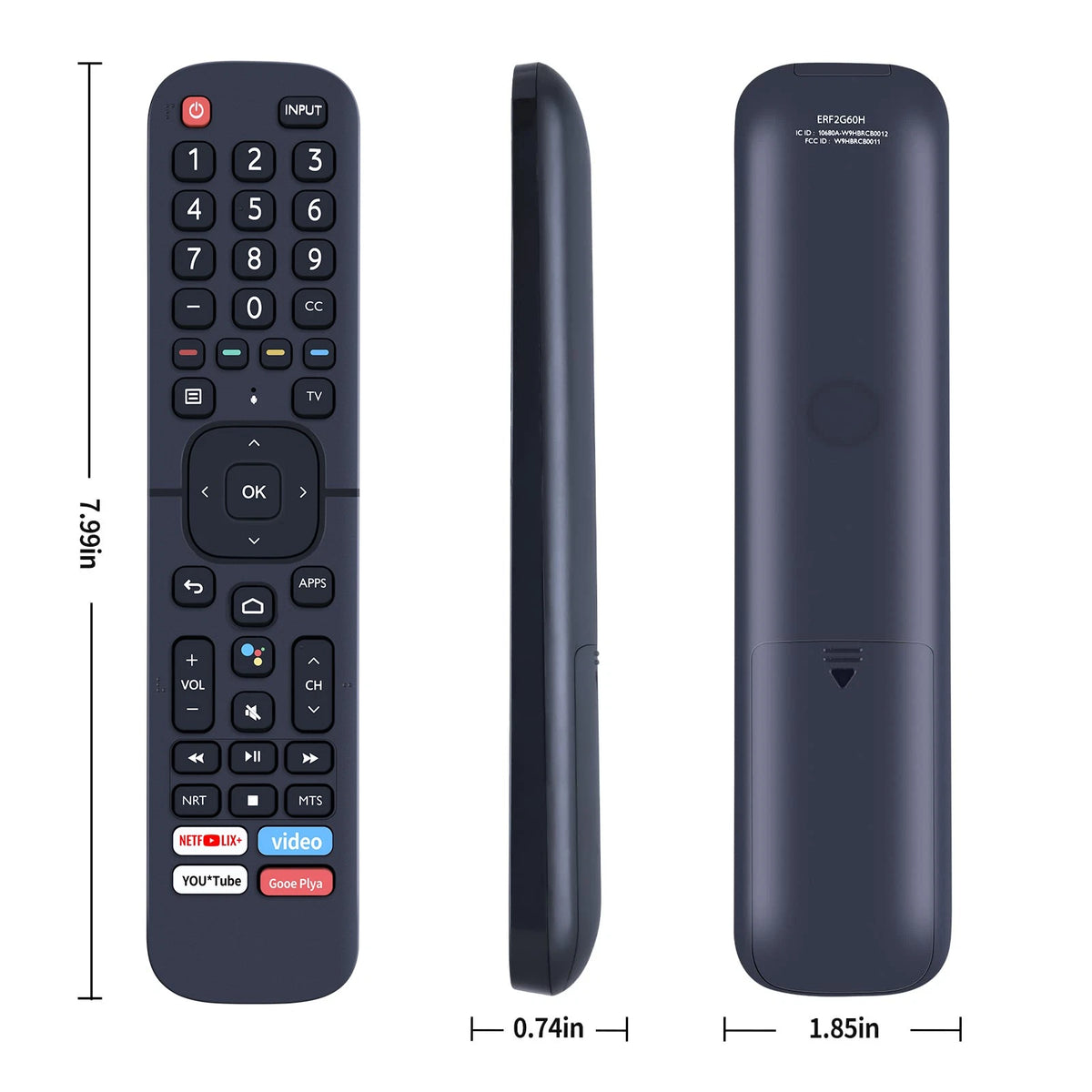 ERF2G60H Voice Remote Control For Hisense Smart TV 55H8030F 65H8030F