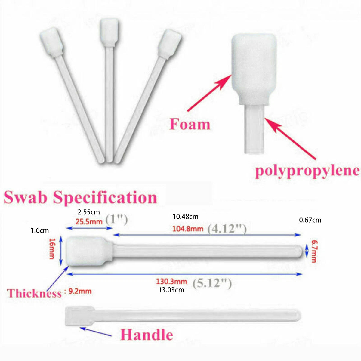 50x Cleaning Swabs Foam Tipped Stick For Roland Mimaki Mutoh Epson Printer