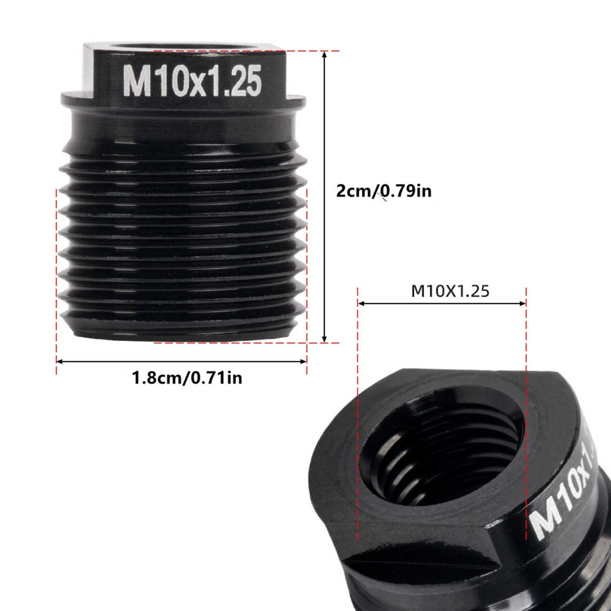 Car Gear Shift Knob Thread Converter Set for DIY Projects and Auto Workshops