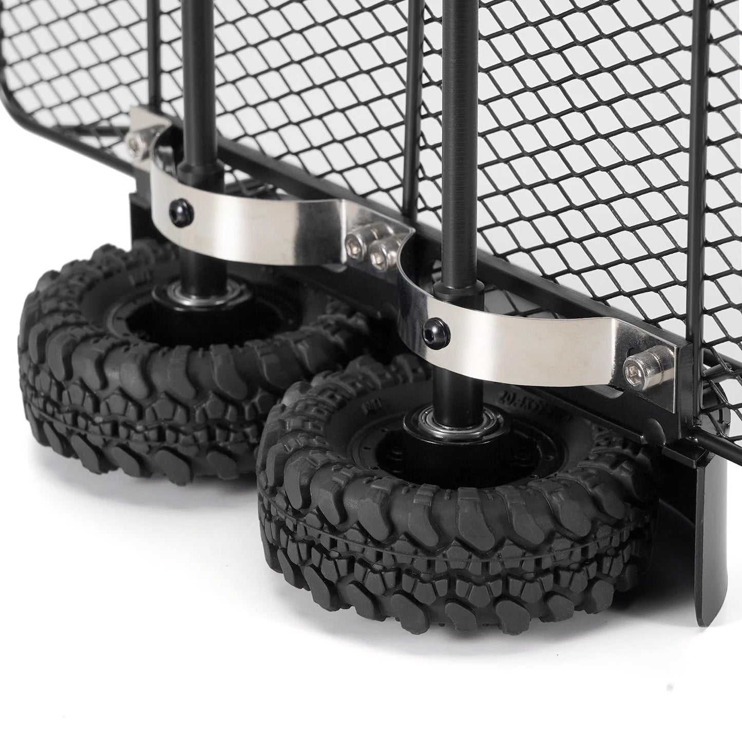 INJORA Metal Hitch Mount Trailer for Axial SCX24 Upgrade 1/24 RC Crawler Small