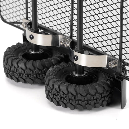 INJORA Metal Hitch Mount Trailer for Axial SCX24 Upgrade 1/24 RC Crawler Small