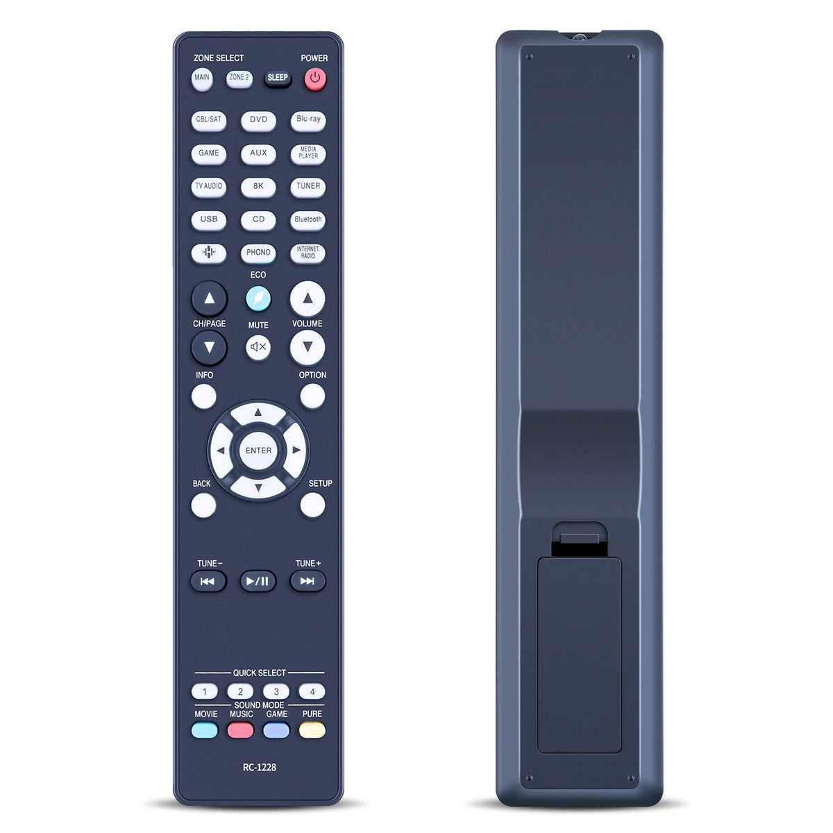 RC-1228 Replace Remote Control for Denon AV Receiver AVR-X2500H AVR-X2600H