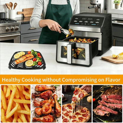 GXCSY Air Fryer Accessories for Gourmia GAF858 GAF823, 9.6''*9.6'', Silver