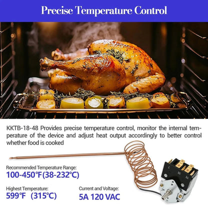 KKTB-18-48 Gas Range Part Bake Broil Control 120V 5A For Awoco Device  Kit
