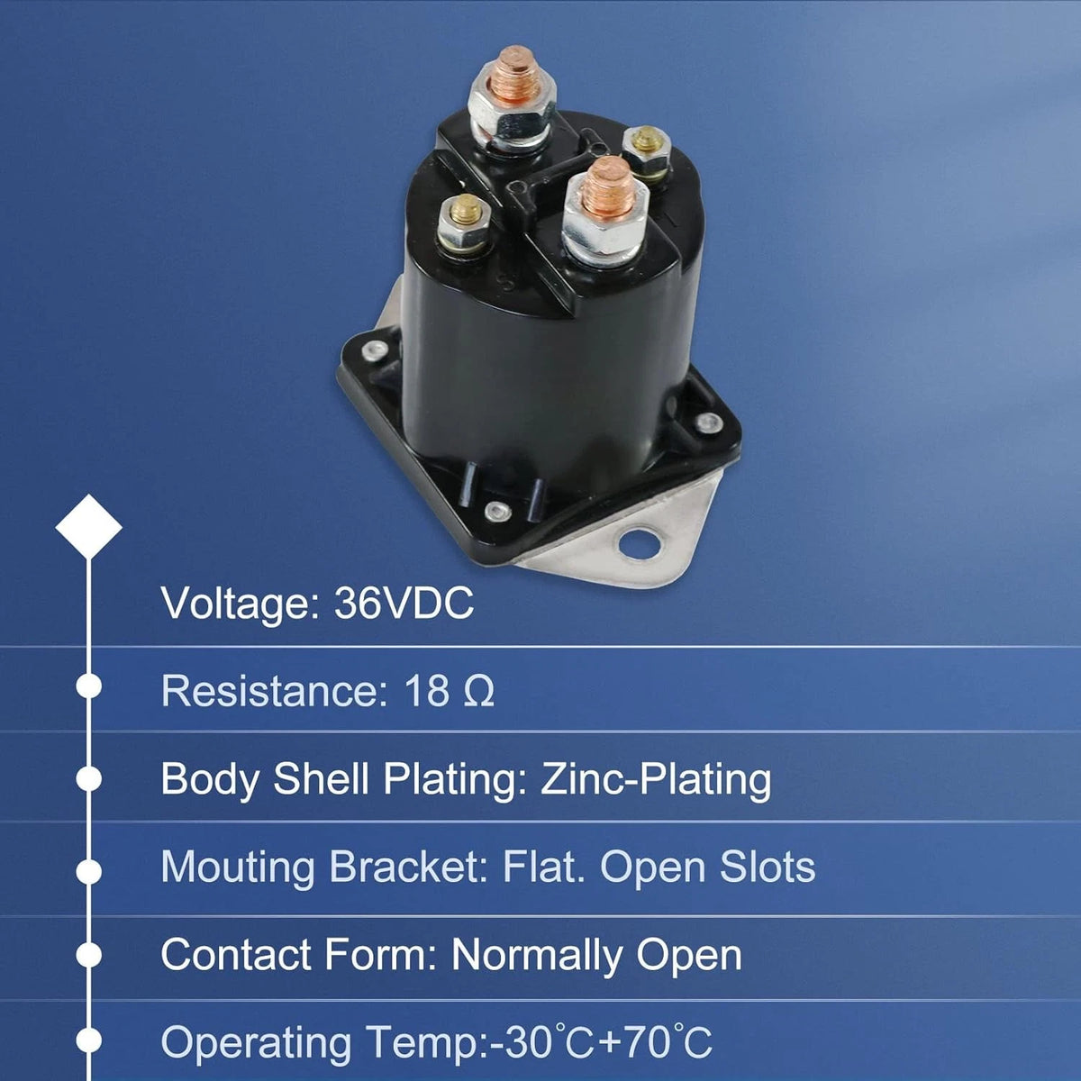 36V Electric Golf Cart Solenoid 4 Terminal, Repalcement For Club Car DS 1 Pcs