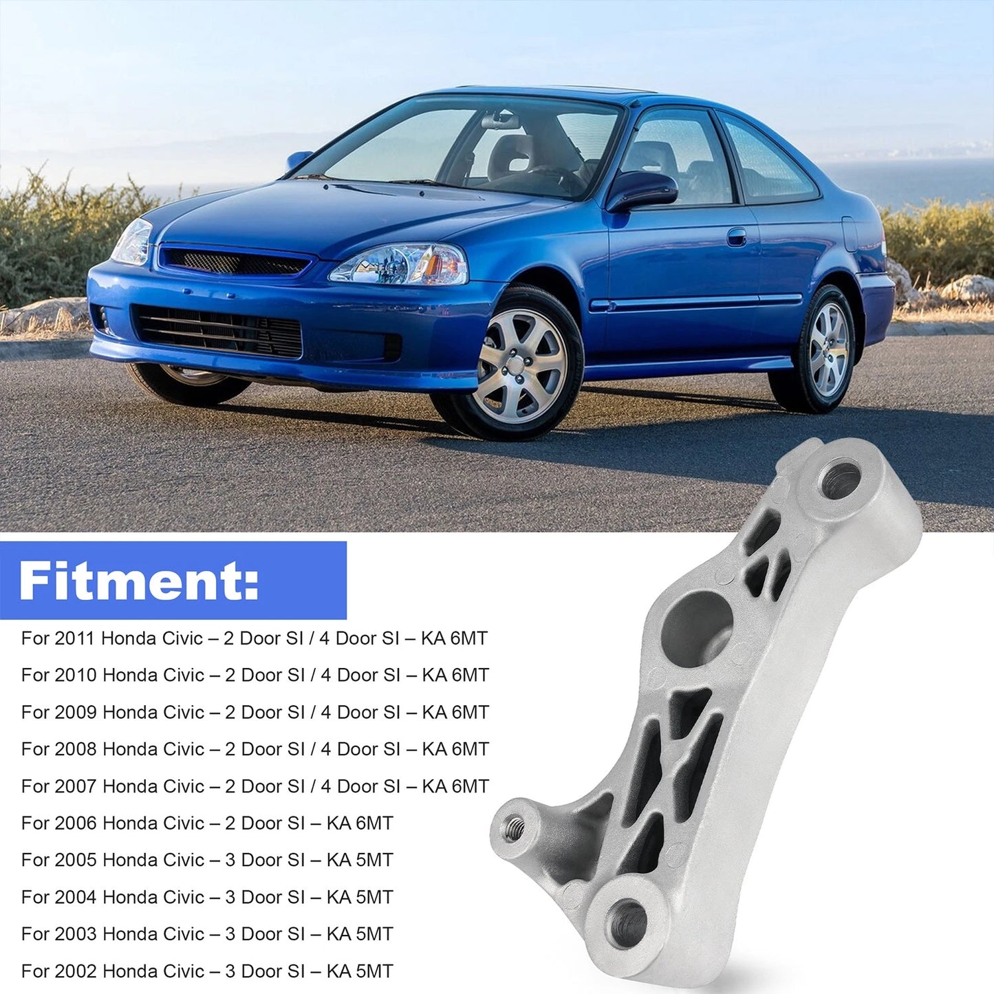 Aluminum Idler Pulley Bracket 31175-PRA-000 for Honda Civic 2002–2011