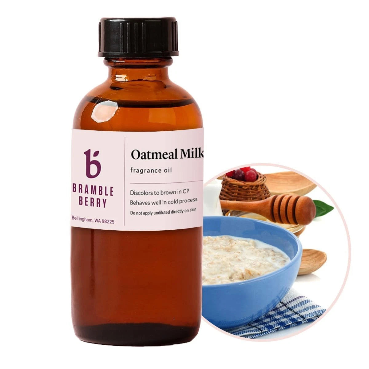 Bramble Berry Oatmeal Milk and 2 Fl Oz (Pack of 1), Honey