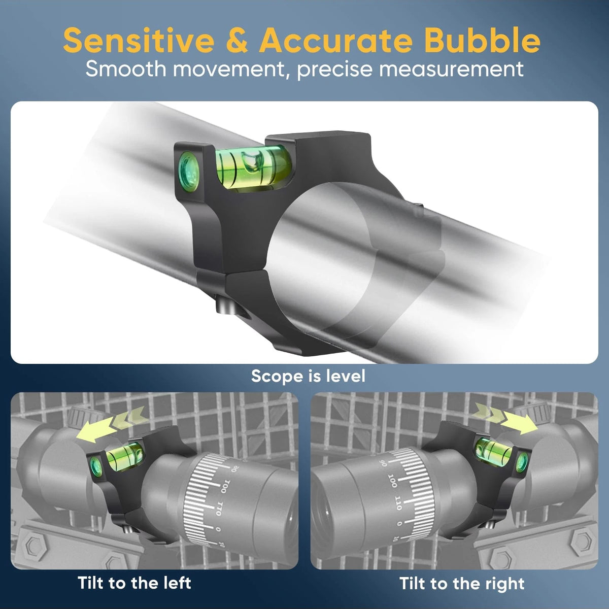 Rifle Scope Level Bubble-Scope Leveling Kit, Bubble 1 inch, green