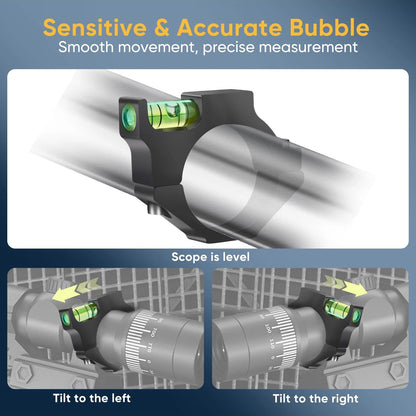 Rifle Scope Level Bubble-Scope Leveling Kit, Bubble 1 inch, green
