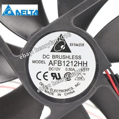 Delta AFB1212HH Axial Fan DC 12V 0.50A 120*120*25MM 2-Pin Server Cooling Fan