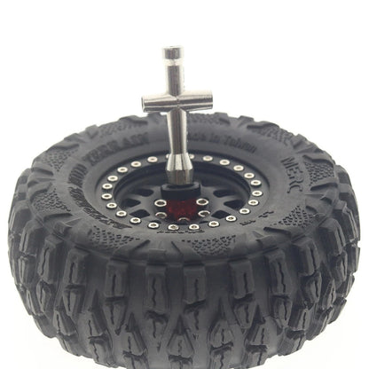 1/10 4Pcs Metal RC Car Wheel Rim Center Caps M4 Nuts for Axial SCX10 TRX4 RC Car